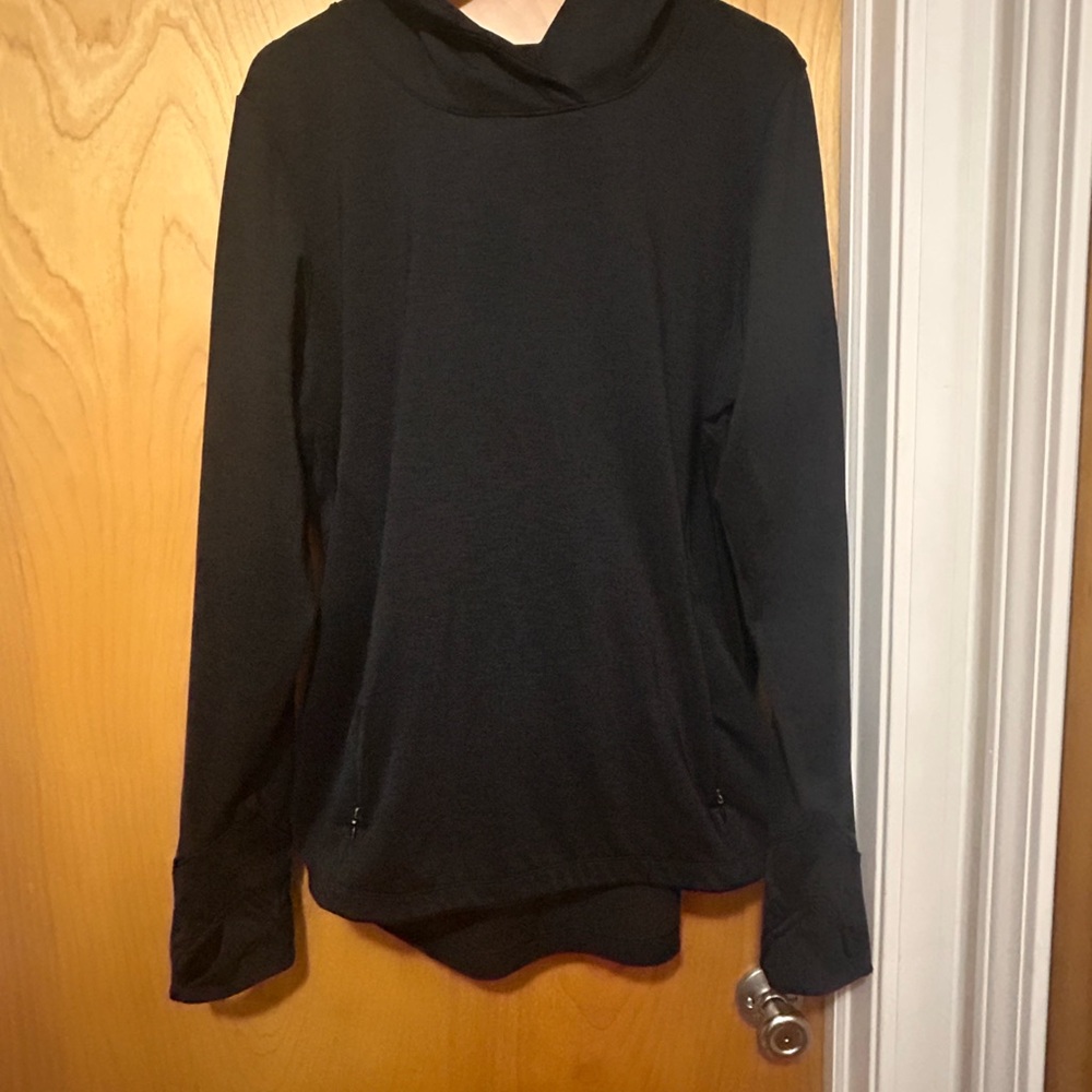Athleta Black Cowl Neck Pullover Hoodie